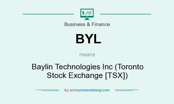 What does BYL mean? It stands for Baylin Technologies Inc (Toronto Stock Exchange [TSX])