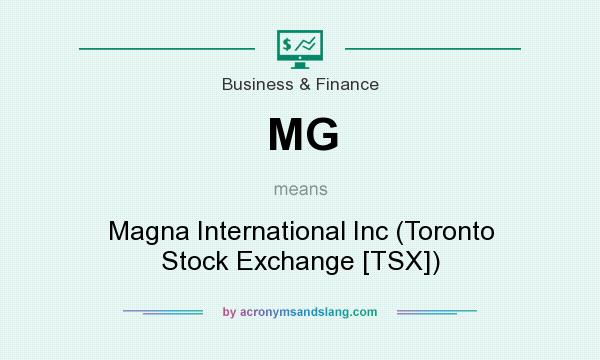 What does MG mean? It stands for Magna International Inc (Toronto Stock Exchange [TSX])