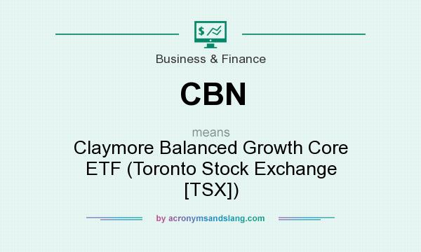 What does CBN mean? It stands for Claymore Balanced Growth Core ETF (Toronto Stock Exchange [TSX])