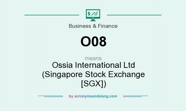 What does O08 mean? It stands for Ossia International Ltd (Singapore Stock Exchange [SGX])