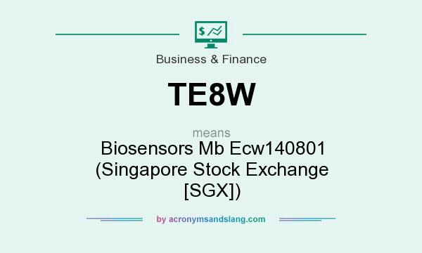 What does TE8W mean? It stands for Biosensors Mb Ecw140801 (Singapore Stock Exchange [SGX])