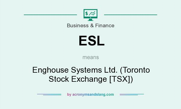 What does ESL mean? It stands for Enghouse Systems Ltd. (Toronto Stock Exchange [TSX])