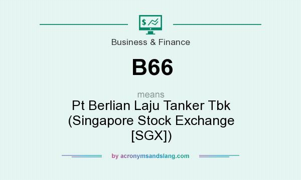 What does B66 mean? It stands for Pt Berlian Laju Tanker Tbk (Singapore Stock Exchange [SGX])