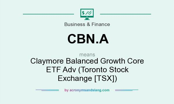 What does CBN.A mean? It stands for Claymore Balanced Growth Core ETF Adv (Toronto Stock Exchange [TSX])