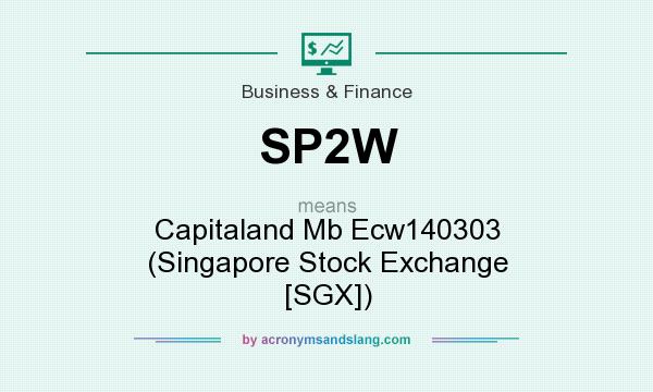 What does SP2W mean? It stands for Capitaland Mb Ecw140303 (Singapore Stock Exchange [SGX])