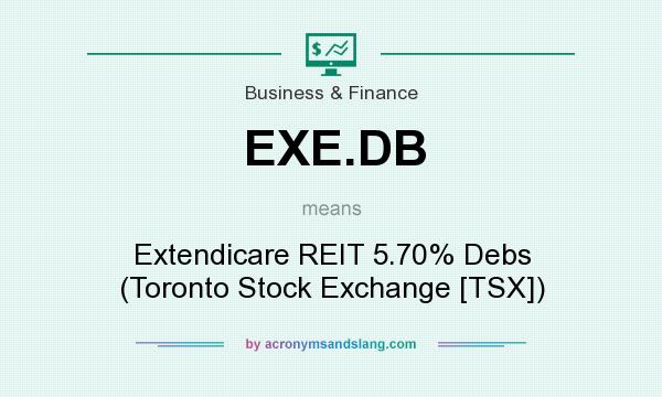 What does EXE.DB mean? It stands for Extendicare REIT 5.70% Debs (Toronto Stock Exchange [TSX])