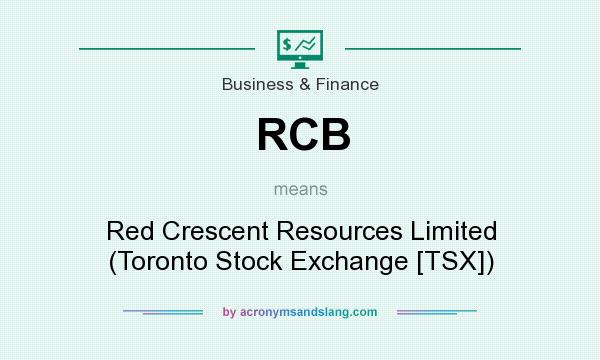 What does RCB mean? It stands for Red Crescent Resources Limited (Toronto Stock Exchange [TSX])