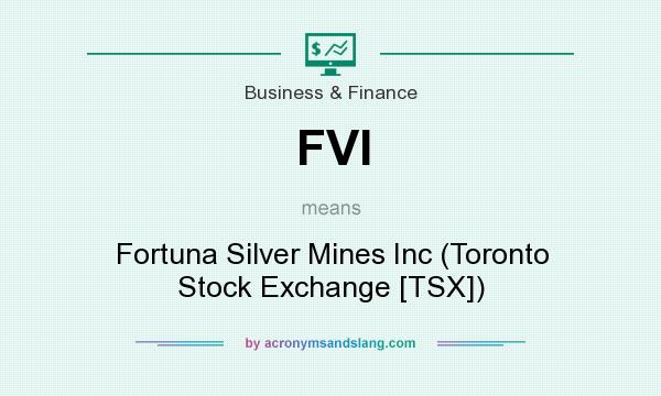 What does FVI mean? It stands for Fortuna Silver Mines Inc (Toronto Stock Exchange [TSX])