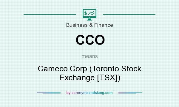 What does CCO mean? It stands for Cameco Corp (Toronto Stock Exchange [TSX])