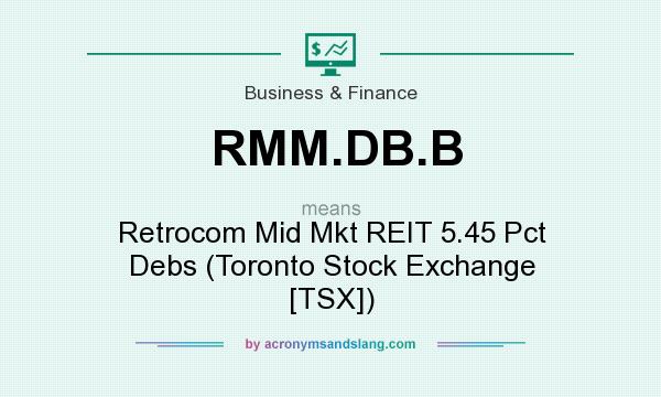 What does RMM.DB.B mean? It stands for Retrocom Mid Mkt REIT 5.45 Pct Debs (Toronto Stock Exchange [TSX])