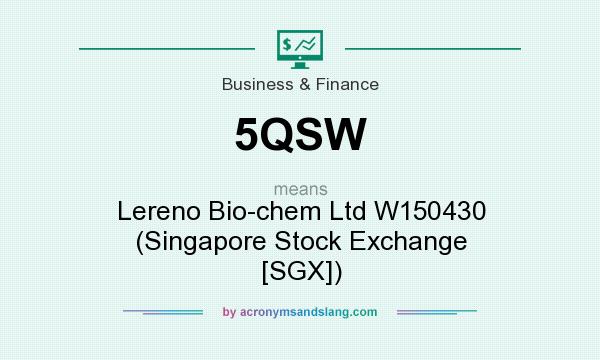 What does 5QSW mean? It stands for Lereno Bio-chem Ltd W150430 (Singapore Stock Exchange [SGX])