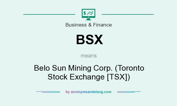 What does BSX mean? It stands for Belo Sun Mining Corp. (Toronto Stock Exchange [TSX])