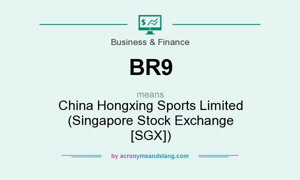 What does BR9 mean? It stands for China Hongxing Sports Limited (Singapore Stock Exchange [SGX])
