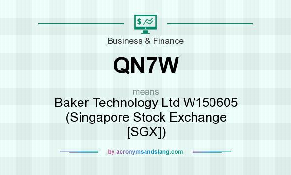 What does QN7W mean? It stands for Baker Technology Ltd W150605 (Singapore Stock Exchange [SGX])