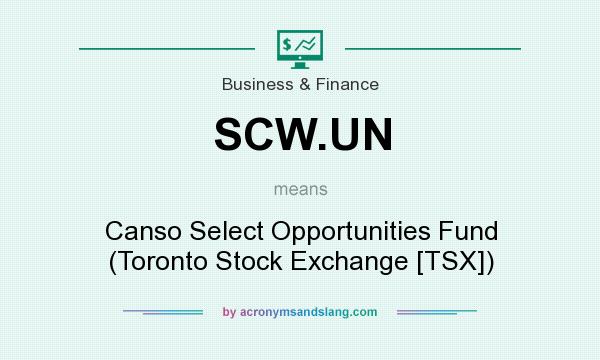 What does SCW.UN mean? It stands for Canso Select Opportunities Fund (Toronto Stock Exchange [TSX])