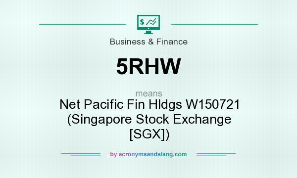 What does 5RHW mean? It stands for Net Pacific Fin Hldgs W150721 (Singapore Stock Exchange [SGX])