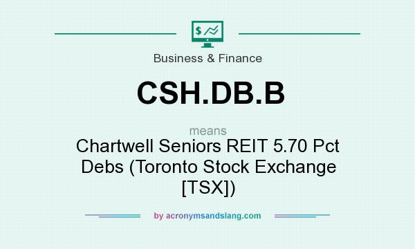 What does CSH.DB.B mean? It stands for Chartwell Seniors REIT 5.70 Pct Debs (Toronto Stock Exchange [TSX])