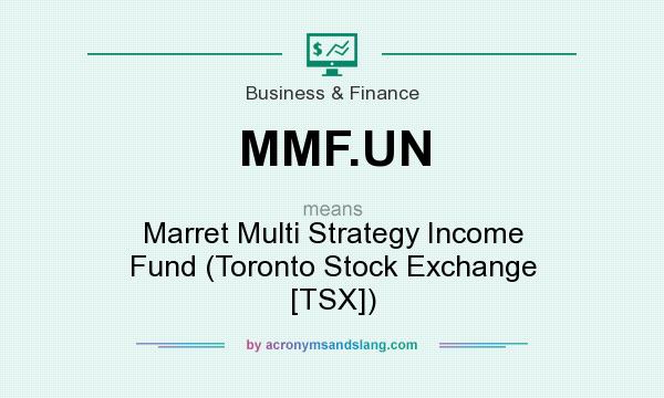What does MMF.UN mean? It stands for Marret Multi Strategy Income Fund (Toronto Stock Exchange [TSX])