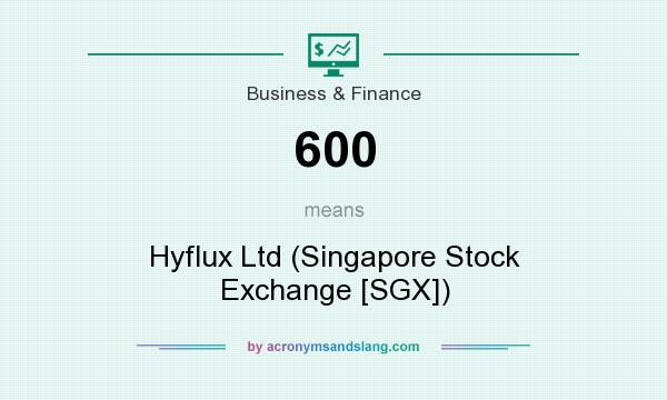 What does 600 mean? It stands for Hyflux Ltd (Singapore Stock Exchange [SGX])