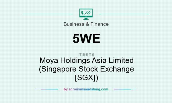 What does 5WE mean? It stands for Moya Holdings Asia Limited (Singapore Stock Exchange [SGX])