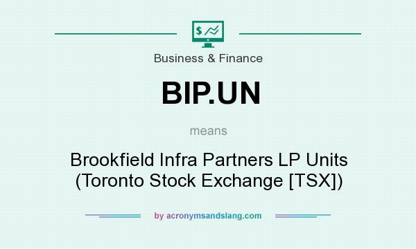 What does BIP.UN mean? It stands for Brookfield Infra Partners LP Units (Toronto Stock Exchange [TSX])
