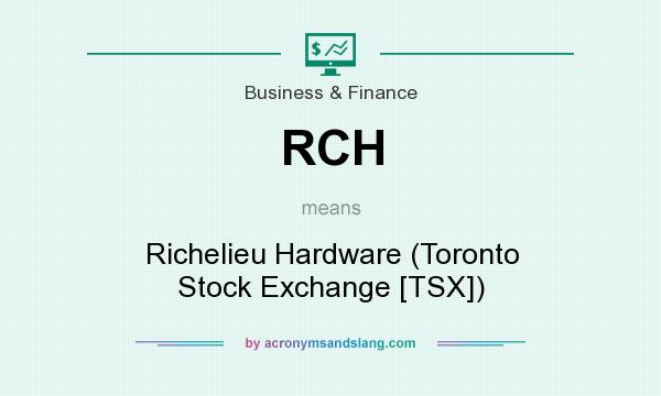 What does RCH mean? It stands for Richelieu Hardware (Toronto Stock Exchange [TSX])