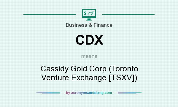 What does CDX mean? It stands for Cassidy Gold Corp (Toronto Venture Exchange [TSXV])