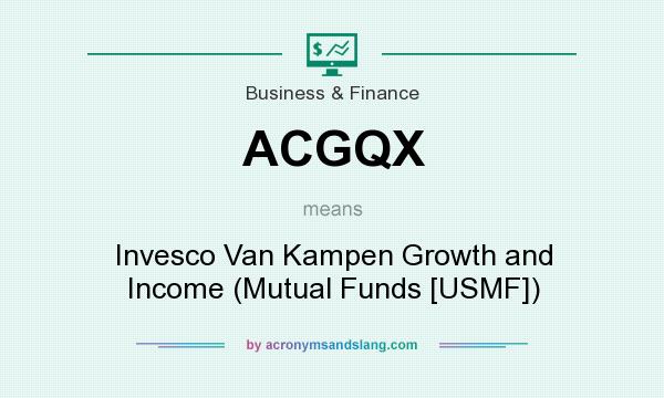 What does ACGQX mean? It stands for Invesco Van Kampen Growth and Income (Mutual Funds [USMF])