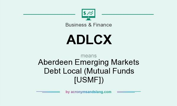 What does ADLCX mean? It stands for Aberdeen Emerging Markets Debt Local (Mutual Funds [USMF])