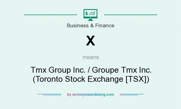 What does X mean? It stands for Tmx Group Inc. / Groupe Tmx Inc. (Toronto Stock Exchange [TSX])