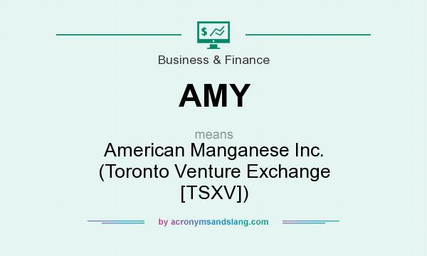 What does AMY mean? It stands for American Manganese Inc. (Toronto Venture Exchange [TSXV])