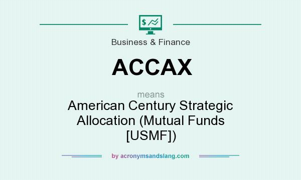 What does ACCAX mean? It stands for American Century Strategic Allocation (Mutual Funds [USMF])
