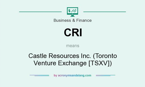 What does CRI mean? It stands for Castle Resources Inc. (Toronto Venture Exchange [TSXV])