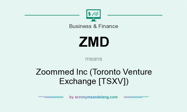 What does ZMD mean? It stands for Zoommed Inc (Toronto Venture Exchange [TSXV])