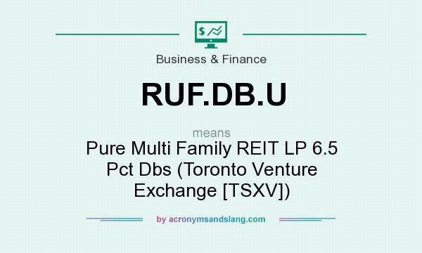 What does RUF.DB.U mean? It stands for Pure Multi Family REIT LP 6.5 Pct Dbs (Toronto Venture Exchange [TSXV])