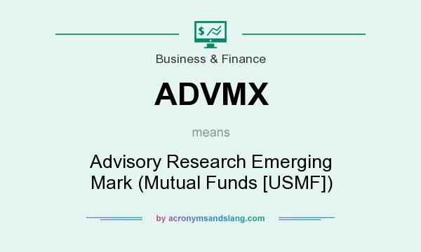 What does ADVMX mean? It stands for Advisory Research Emerging Mark (Mutual Funds [USMF])