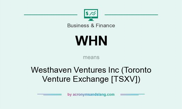 What does WHN mean? It stands for Westhaven Ventures Inc (Toronto Venture Exchange [TSXV])