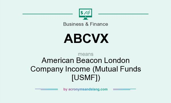What does ABCVX mean? It stands for American Beacon London Company Income (Mutual Funds [USMF])