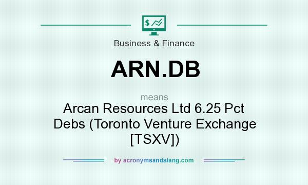 What does ARN.DB mean? It stands for Arcan Resources Ltd 6.25 Pct Debs (Toronto Venture Exchange [TSXV])