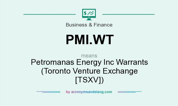 What does PMI.WT mean? It stands for Petromanas Energy Inc Warrants (Toronto Venture Exchange [TSXV])