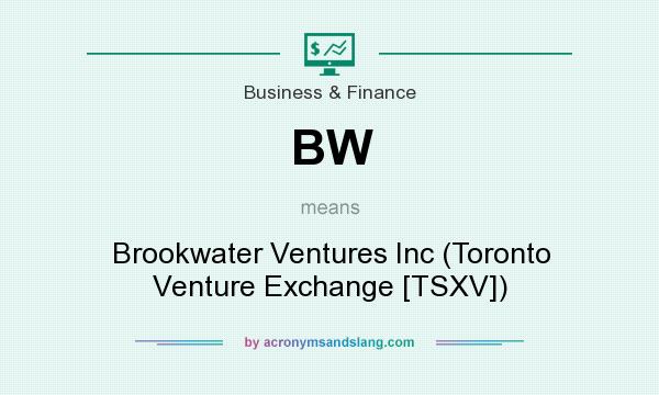 What does BW mean? It stands for Brookwater Ventures Inc (Toronto Venture Exchange [TSXV])