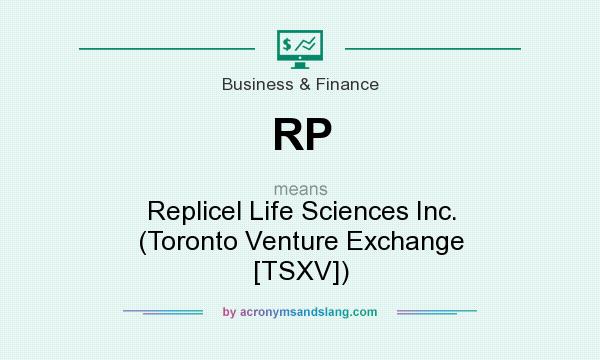 What does RP mean? It stands for Replicel Life Sciences Inc. (Toronto Venture Exchange [TSXV])