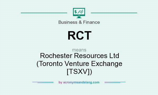 What does RCT mean? It stands for Rochester Resources Ltd (Toronto Venture Exchange [TSXV])