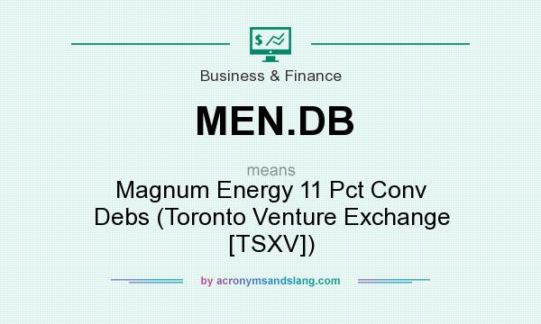 What does MEN.DB mean? It stands for Magnum Energy 11 Pct Conv Debs (Toronto Venture Exchange [TSXV])