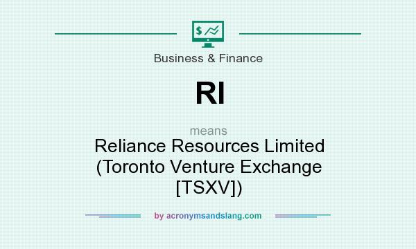 What does RI mean? It stands for Reliance Resources Limited (Toronto Venture Exchange [TSXV])