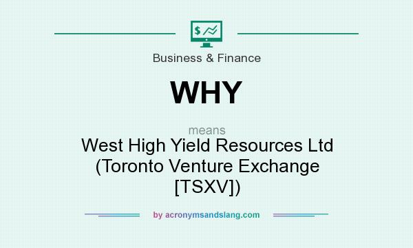 What does WHY mean? It stands for West High Yield Resources Ltd (Toronto Venture Exchange [TSXV])