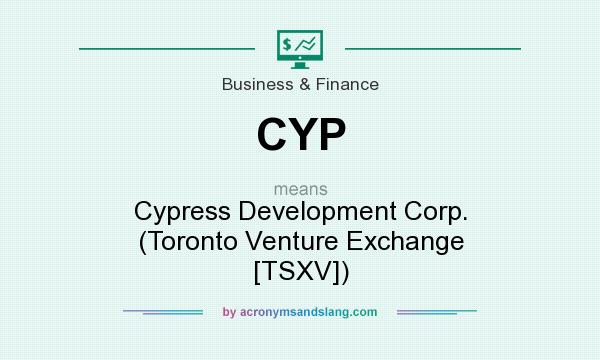 What does CYP mean? It stands for Cypress Development Corp. (Toronto Venture Exchange [TSXV])