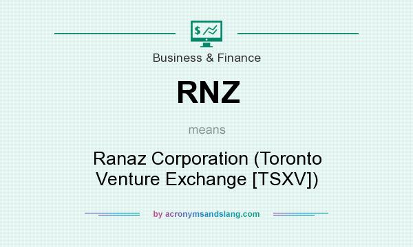 What does RNZ mean? It stands for Ranaz Corporation (Toronto Venture Exchange [TSXV])