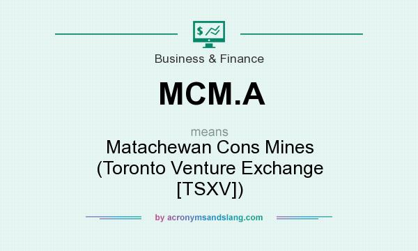 What does MCM.A mean? It stands for Matachewan Cons Mines (Toronto Venture Exchange [TSXV])