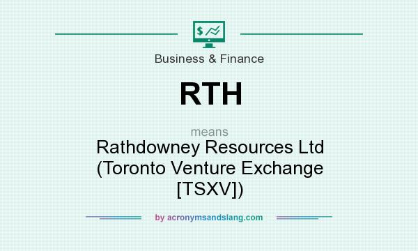 What does RTH mean? It stands for Rathdowney Resources Ltd (Toronto Venture Exchange [TSXV])